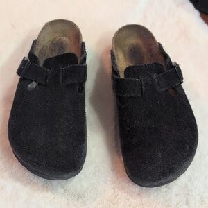 Birkenstock Black Suede Mules
